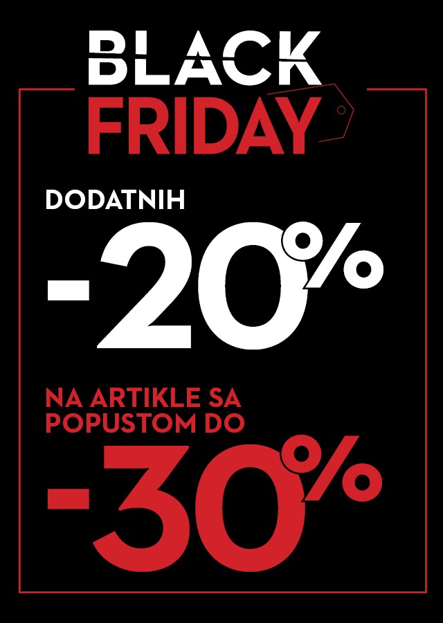 Dodatnih 20% popusta na nesnižene artikle i artikle sa snižene do 30%