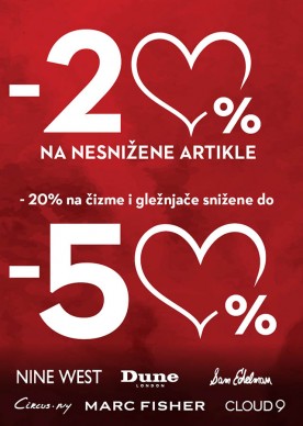 -20% popusta na nesnižene artikle i dodatnih -20% popusta na čizme i gležnjače snižene do -50%